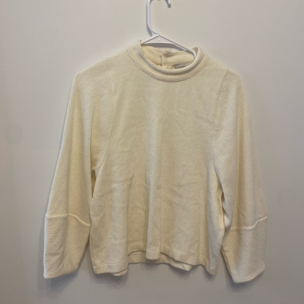 Madewell Texture & Thread Cream long sleeve top